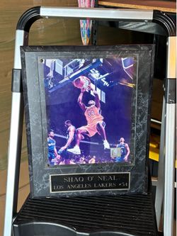 Vintage Los Angeles Lakers Shaq O’Neal Wall Photo Plaque