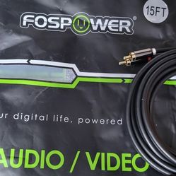 RCA audio Video 15 Ft Cable FOSPOWER