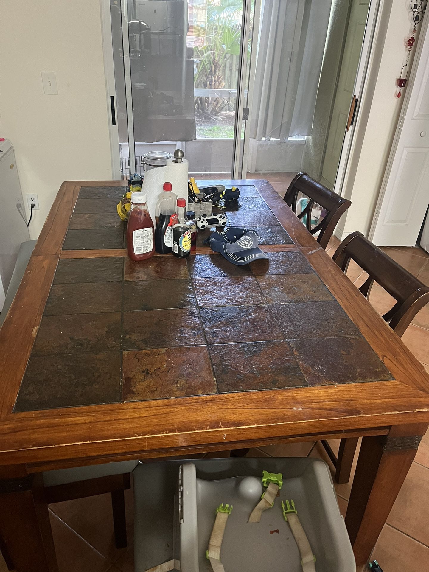 Stone And Wood Dining Table