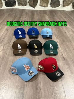 MLB new era Los Angeles dodgers patch and plain lots of color ways 9forty a frame SnapBack hats