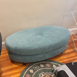 Teal Ottoman