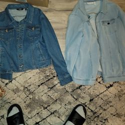 Women's Large And Medium Denim Jackets