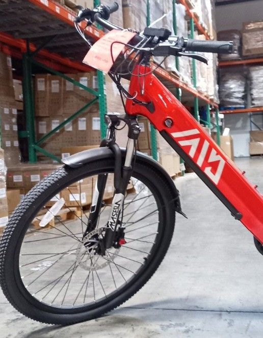 TST Red Surfer Electric Bike 27.5" Slim Tire – Stylish Commute (Only a few left!)