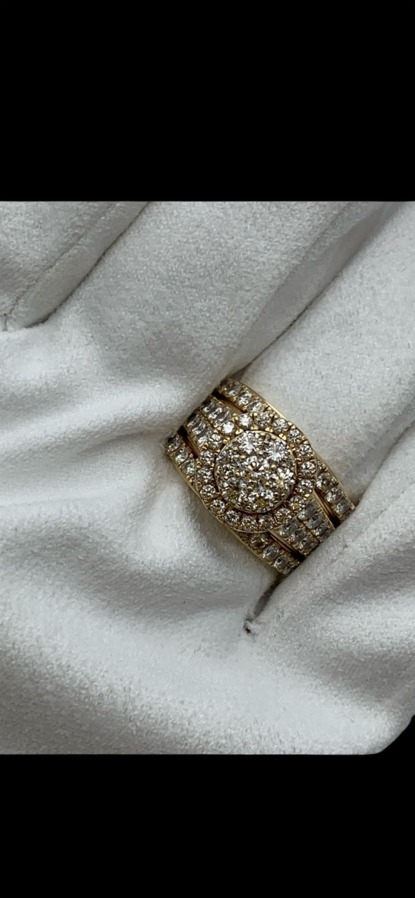 Gold diamond wedding ring #31515
