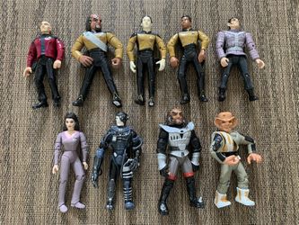 1992 Star Trek Action Figures Set Of 9 