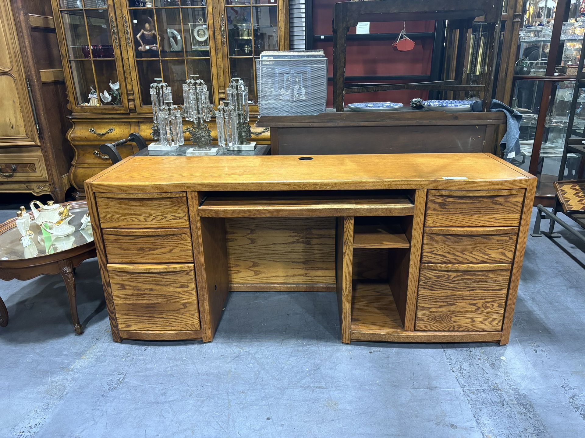 Tiger Oak Computer desk