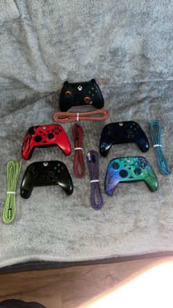 Premium Xbox ONE Controllers wired console series s x 10FT Charging / connection cable aqua army green master chief red camo street orange