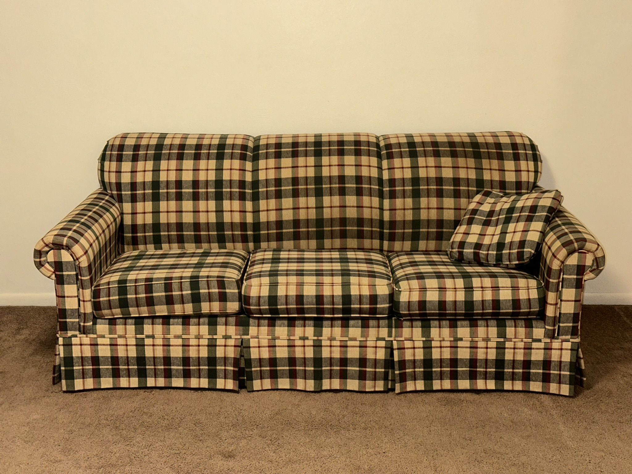 Vintage Plaid Couch