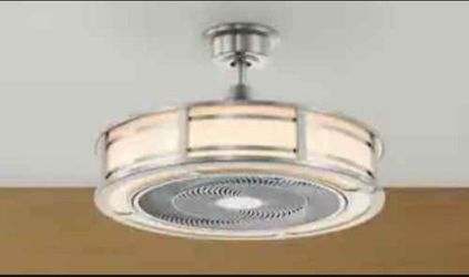 Ceiling Fan 23"Brette III  Dimmable Integrated LED,3 Speeds Reverse Remote Weather Resistant Dual Mount In/Outdoor In Brushed Nickel