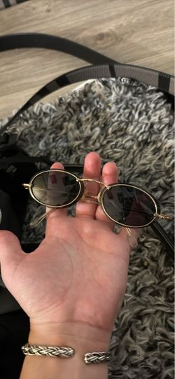 vintage Cazal Round Gold Frame Sunglasses