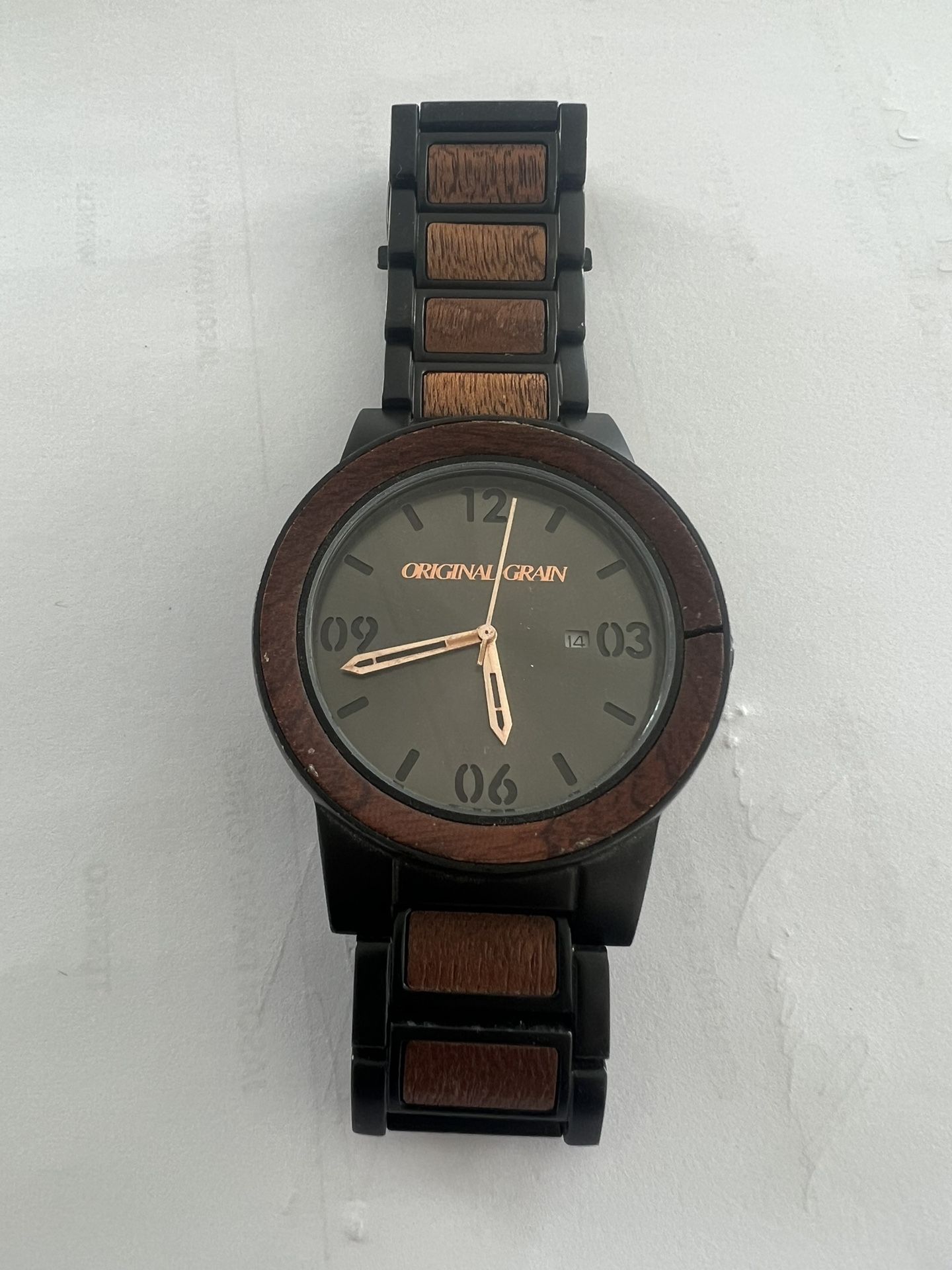 Original Grain The Barrel Sapele Matte Black Steel Mens Watch OG-10-004