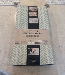 Multi-Purpose Printed Kitchen Mats, 4-pack
