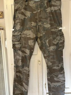 Wrangler Regular Taper Camo Cargo Pants Outdoor Workwear Sz 40x32