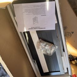 Black bathroom floor cabinet new