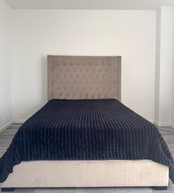Queen size bed frame and mattress