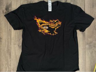 Vintage Harley Davidson T Shirt XXL Berlin Germany Flames Eagle Graphic 2XL 2009