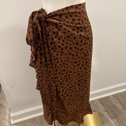 Tie Waist Midi Skirt