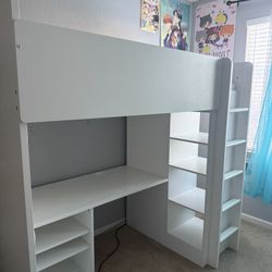 Twin Size Loft Bed and Desk 