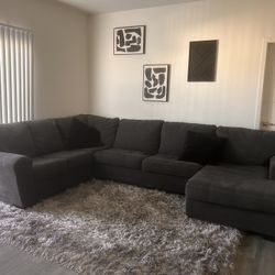Dark Grey Sectional Couch