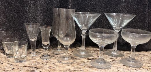 Assorted glassware