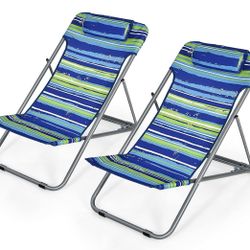 2x Giantex Beach Chair for Camping Chair Set For Sale $37.00 50%+ OFF Retail $75.99 NEW IN BOX