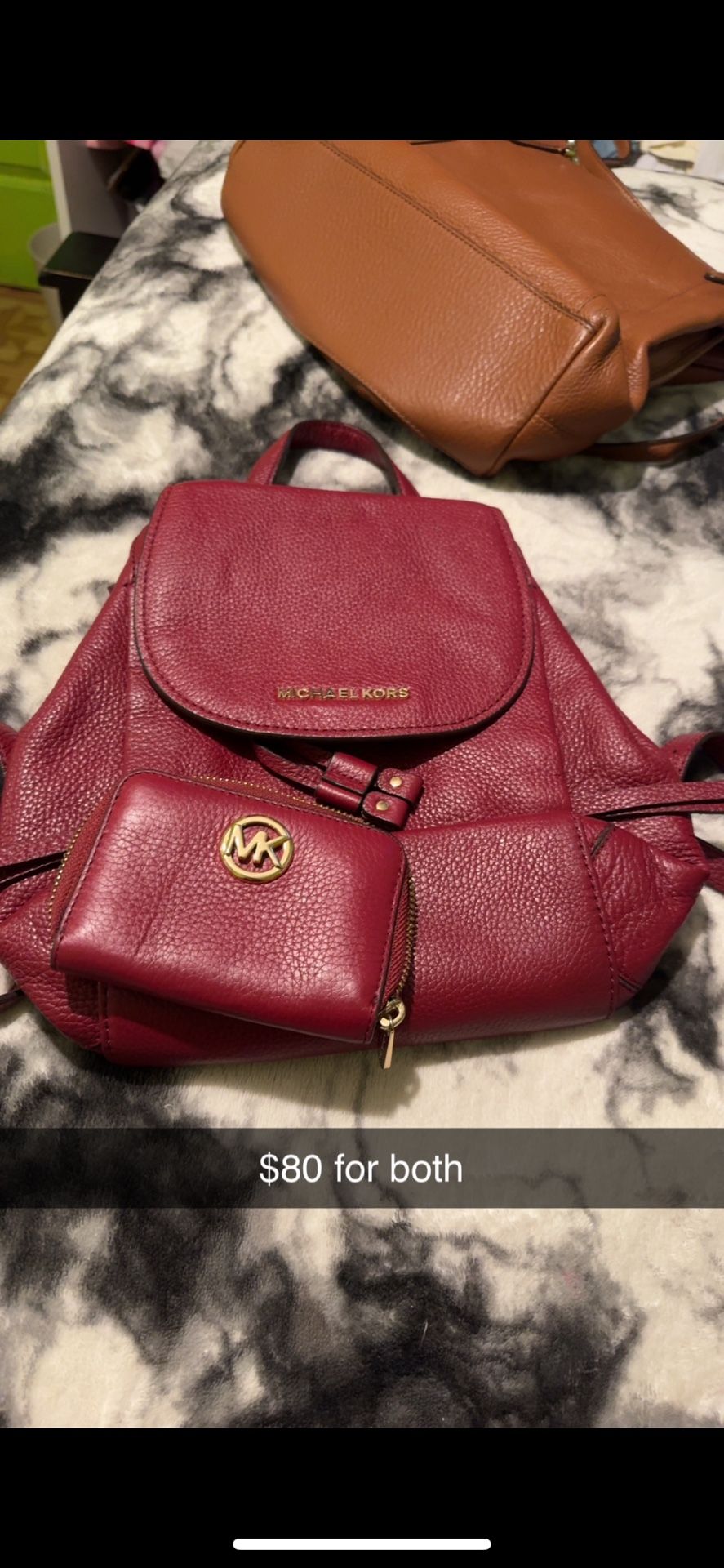 backpack and wallet