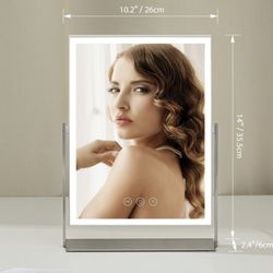 New!  Vanity Mirror with Lights, 14 inch Makeup Mirror with 3 Color Light