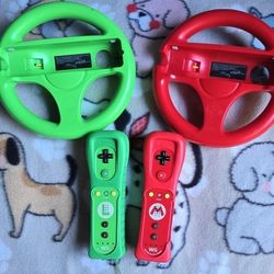 Nintendo Wii Mario And Luigi Wheel Controller 