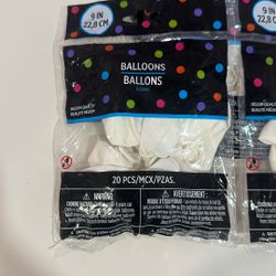 Balloons 9” White