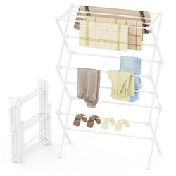 NEW 3-Tier Foldable Clothes Drying Rack – Indoor/Outdoor Laundry Drying Stand