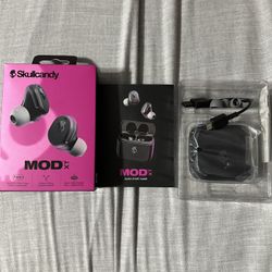 Skullcandy Mod XT True Wireless Inner Ear Earbuds, True Black