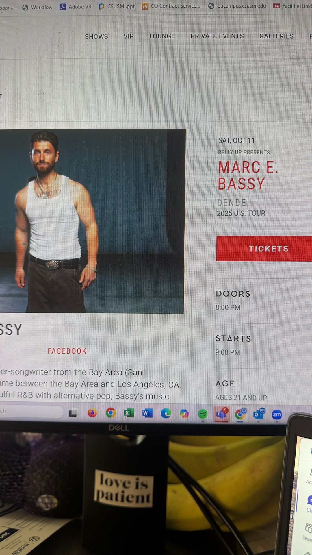 2 Ticket Marc E Bassy @ Music Box