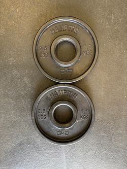 Hampton 2.5 LB Rubber Olympic Weightlifting Plate Pair