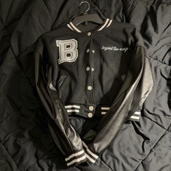 Black varsity jacket