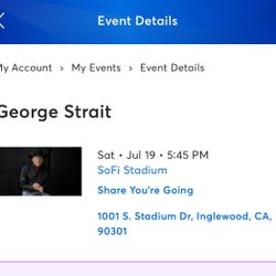 George Strait/chris Stapleton Sofi Tickets