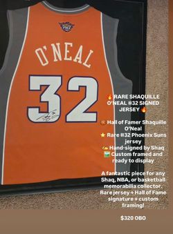 O’Neal’s Signed Jersey on Custom Frame