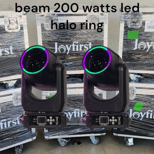 joyfirst beam 200 watts led moving head gobo prism halo ring (2lights and case)