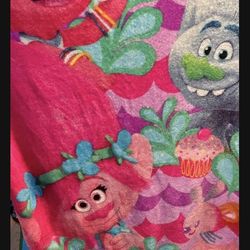 2 Trolls Toddler Throw Over Blanket 