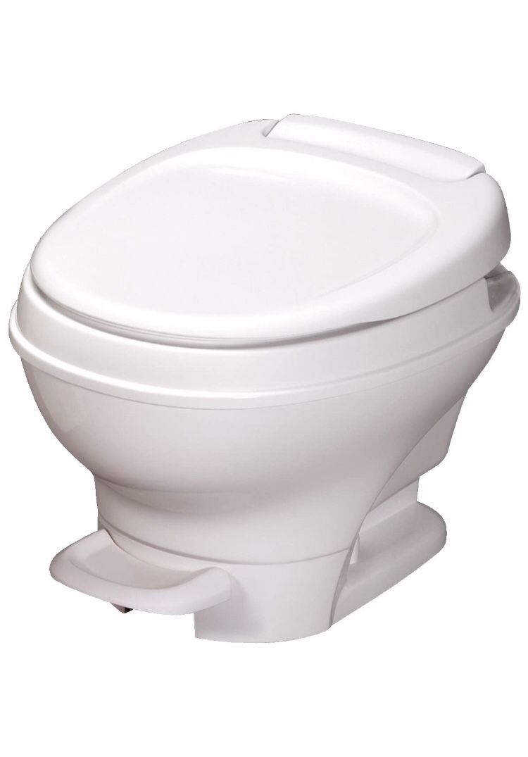Aqua-Magic V RV Toilet Pedal Flush / Low Profile / White - Thetford