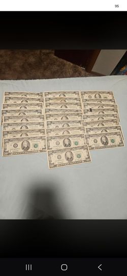 25, old 20 dollar bills no bends.