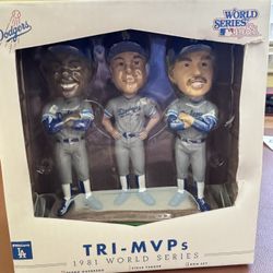 DODGERS RARE TRI-MVP BOBBLHEAD