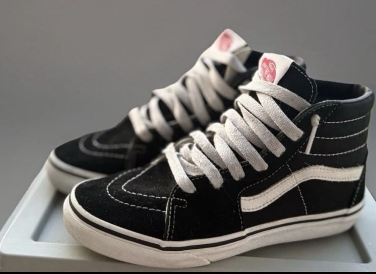 Vans Sk8-Hi Black White Size 3Y Youth Kids High Top Skate Shoes Classic