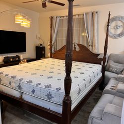 carlifornia king mattress + Boxspring + Bed Frame