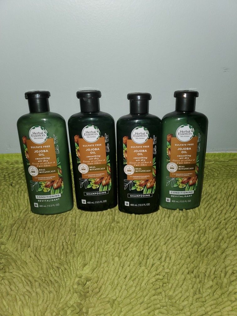 2 Shampoo And 2 Conditioner 13.5oz Herbal Essences Jojoba Oil