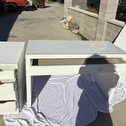 Vanity ,Desk ,Cabinet ,Board All $65Firm Used Conditions 