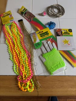 Neon 80s Costume Accessories Bundle