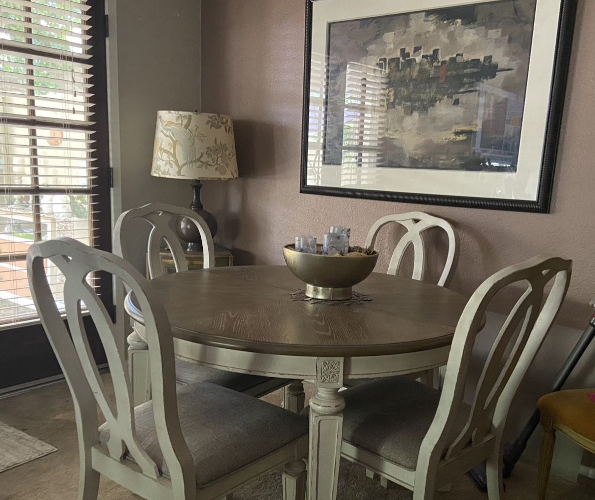 Dining Room Table With Leaf And Six Chairs