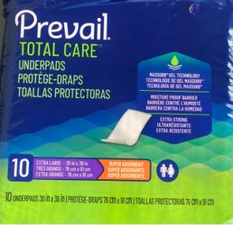 Prevail Underpads $5 each