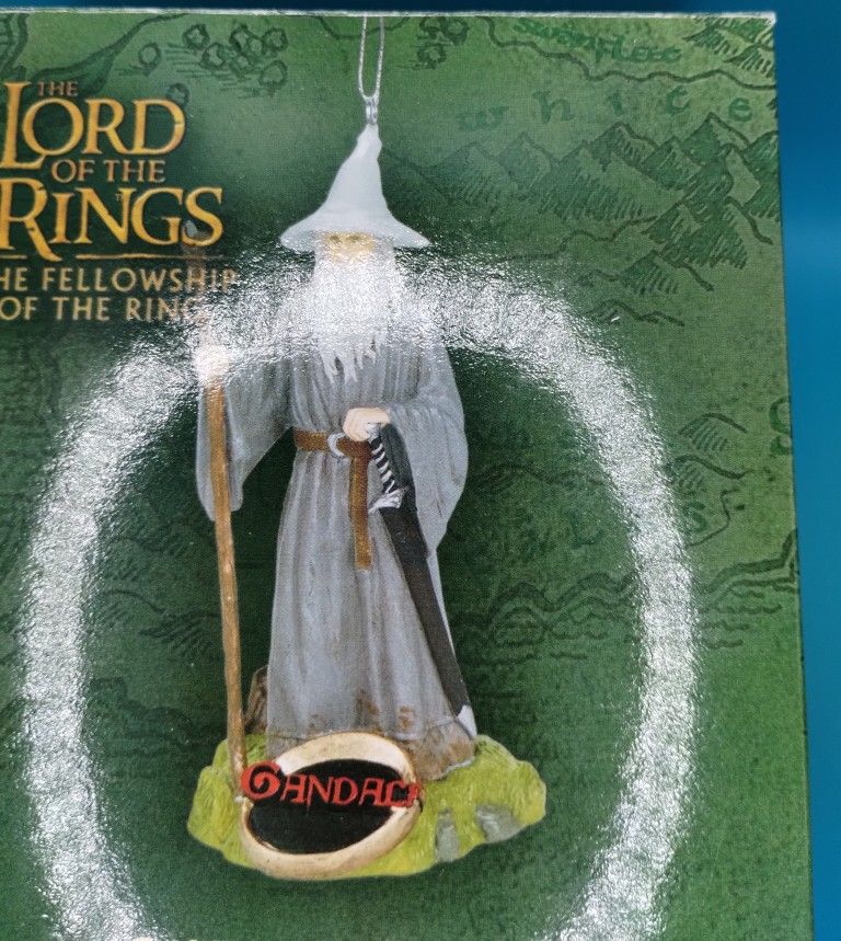 2001  Lotr Lord Of The Rings  Gandalf  Resin Ornament Fellowship Dept 56