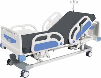 5-Function Full Electric Adjustable Bed w/ Mattress & IV Pole